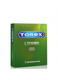 Текстурированные презервативы Torex  С точками  - 3 шт. - Torex - купить с доставкой в Бийске