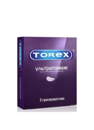 Презервативы Torex  Ультратонкие  - 3 шт. - Torex - купить с доставкой в Бийске