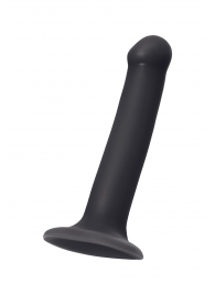 Черный фаллос на присоске Silicone Bendable Dildo M - 18 см. - Strap-on-me - купить с доставкой в Бийске