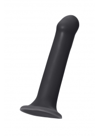 Черный фаллос на присоске Silicone Bendable Dildo L - 19 см. - Strap-on-me - купить с доставкой в Бийске