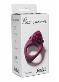 Бордовое эрекционное виброкольцо Pure Passion Sunset - Lola Games - в Бийске купить с доставкой