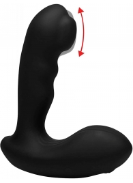 Черный стимулятор простаты Alpha-Pro 7X P-Milker Silicone Prostate Stimulator with Milking Bead - XR Brands - в Бийске купить с доставкой