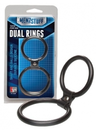 Чёрное двойное эрекционное кольцо Dual Rings Black - Dream Toys - в Бийске купить с доставкой