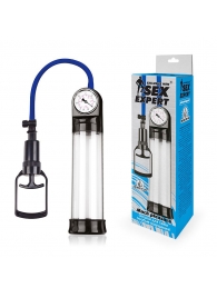 Прозрачная вакуумная помпа Sex Expert с манометром - Sex Expert - в Бийске купить с доставкой