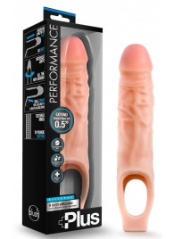 Телесный реалистичный фаллоудлинитель 9 Inch Silicone Cock Sheath Penis Extender - 22,86 см. - Blush Novelties - в Бийске купить с доставкой