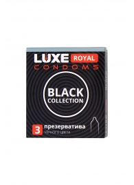 Черные презервативы LUXE Royal Black Collection - 3 шт. - Luxe - купить с доставкой в Бийске