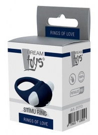 Гладкое синее эрекционное виброкольцо STIMU RING - Dream Toys - в Бийске купить с доставкой