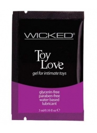 Лубрикант на водной основе для использования с игрушками WICKED Toy Love - 3 мл. - Wicked - купить с доставкой в Бийске