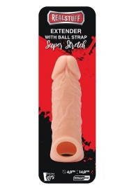 Телесная насадка EXTENDER WITH BALL STRAP 5.5 - 14 см. - Dream Toys - в Бийске купить с доставкой