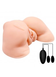 Телесная вибровагина Julie с 2 рабочими отверстиями - Baile - в Бийске купить с доставкой