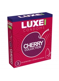 Презервативы с ароматом вишни LUXE Royal Cherry Collection - 3 шт. - Luxe - купить с доставкой в Бийске