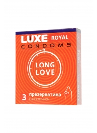 Презервативы с продлевающим эффектом LUXE Royal Long Love - 3 шт. - Luxe - купить с доставкой в Бийске