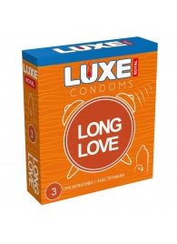 Презервативы с продлевающим эффектом LUXE Royal Long Love - 3 шт. - Luxe - купить с доставкой в Бийске