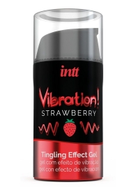 Жидкий интимный гель с эффектом вибрации Vibration! Strawberry - 15 мл. - INTT - купить с доставкой в Бийске