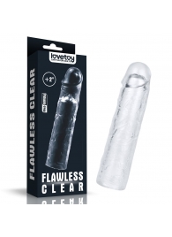 Прозрачная насадка-удлинитель Flawless Clear Penis Sleeve Add 2 - 19 см. - Lovetoy - в Бийске купить с доставкой