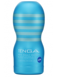 Мастурбатор с охлаждающей смазкой TENGA Original Vacuum Cup Cool - Tenga - в Бийске купить с доставкой