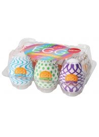 Набор из 6 мастурбаторов Tenga EGG IV с различным рельефом - Tenga - в Бийске купить с доставкой