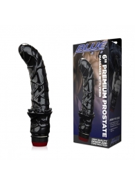 Черный вибромассажер простаты 6  Premium Prostate Massager - BlueLine - в Бийске купить с доставкой