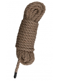 Пеньковая веревка для связывания Hemp Rope - 5 м. - Easy toys - купить с доставкой в Бийске