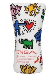 Мастурбатор-туба Keith Haring Soft Tube CUP - Tenga - в Бийске купить с доставкой