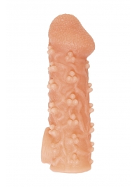 Телесная закрытая насадка с пучками шишечек Cock Sleeve Size S - 13,8 см. - KOKOS - в Бийске купить с доставкой Телесная закрытая насадка с пучками шишечек Cock Sleeve Size S - 13,8 см. - KOKOS - в Бийске купить с доставкой