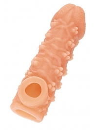 Телесная закрытая насадка с пучками шишечек Cock Sleeve Size S - 13,8 см. - KOKOS - в Бийске купить с доставкой Телесная закрытая насадка с пучками шишечек Cock Sleeve Size S - 13,8 см. - KOKOS - в Бийске купить с доставкой