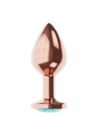 Пробка цвета розового золота с малиновым кристаллом Diamond Topaz Shine L - 8,3 см. - Lola Games - купить с доставкой в Бийске