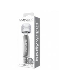 Серебристый жезловый мини-вибратор с кристаллами Mini Massager Silver Edition - Bodywand