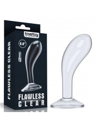 Прозрачный стимулятор простаты Flawless Clear Prostate Plug - 15 см. - Lovetoy - в Бийске купить с доставкой