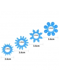 Набор из 4 голубых, светящихся в темноте эрекционных колец Lumino Play - Lovetoy - в Бийске купить с доставкой