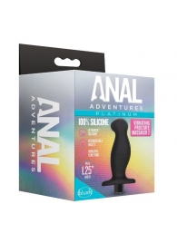 Черный анальный вибромассажёр Silicone Vibrating Prostate Massager 02 - 10,8 см. - Blush Novelties - в Бийске купить с доставкой