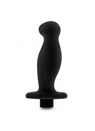 Черный анальный вибромассажёр Silicone Vibrating Prostate Massager 02 - 10,8 см. - Blush Novelties - в Бийске купить с доставкой