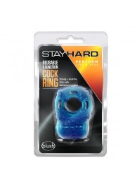 Голубое эрекционное виброкольцо Reusable 5 Function Cock Ring - Blush Novelties - в Бийске купить с доставкой