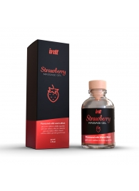 Массажный гель с ароматом клубники Strawberry - 30 мл. - INTT - купить с доставкой в Бийске