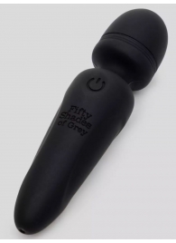 Черный мини-wand Sensation Rechargeable Mini Wand Vibrator - 10,1 см. - Fifty Shades of Grey