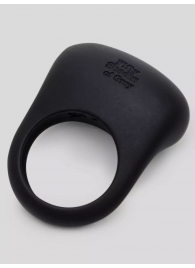 Черное эрекционное виброкольцо Sensation Rechargeable Vibrating Love Ring - Fifty Shades of Grey - в Бийске купить с доставкой