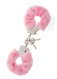 Металлические наручники с розовой меховой опушкой METAL HANDCUFF WITH PLUSH PINK - Dream Toys - купить с доставкой в Бийске