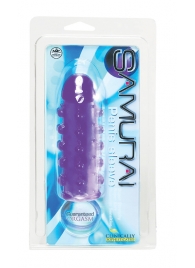 Закрытая фиолетовая насадка с пупырышками SAMURAI PENIS SLEEVE PURPLE - 14,5 см. - NMC - в Бийске купить с доставкой