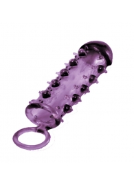 Закрытая фиолетовая насадка с пупырышками SAMURAI PENIS SLEEVE PURPLE - 14,5 см. - NMC - в Бийске купить с доставкой