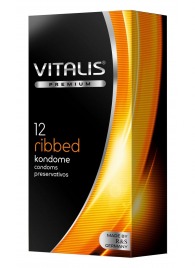 Ребристые презервативы VITALIS PREMIUM ribbed - 12 шт. - Vitalis - купить с доставкой в Бийске