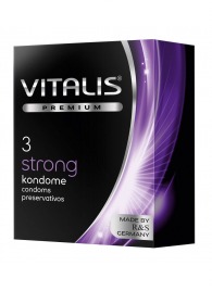 Презервативы с утолщенной стенкой VITALIS PREMIUM strong - 3 шт. - Vitalis - купить с доставкой в Бийске