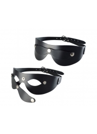 Черная кожаная маска  Новичок - Sitabella - купить с доставкой в Бийске