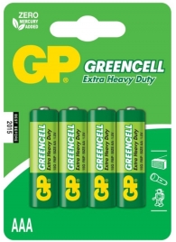 Батарейки солевые GP GreenCell AAA/R03G - 4 шт. - Элементы питания - купить с доставкой в Бийске