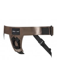 Бронзовый пояс для насадок Curious Harness - Strap-on-me - купить с доставкой в Бийске
