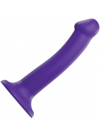 Фиолетовый фаллоимитатор-насадка Strap-On-Me Dildo Dual Density size M - 18 см. - Strap-on-me - купить с доставкой в Бийске