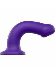 Фиолетовый фаллоимитатор-насадка Strap-On-Me Dildo Dual Density size L - 19 см. - Strap-on-me - купить с доставкой в Бийске