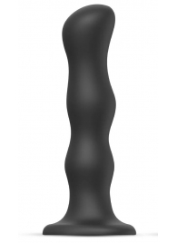 Черная насадка Strap-On-Me Dildo Geisha Balls size M - Strap-on-me - купить с доставкой в Бийске