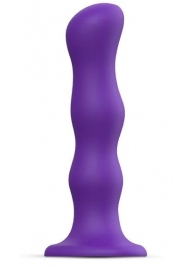 Фиолетовая насадка Strap-On-Me Dildo Geisha Balls size M - Strap-on-me - купить с доставкой в Бийске