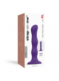 Фиолетовая насадка Strap-On-Me Dildo Geisha Balls size XL - Strap-on-me - купить с доставкой в Бийске