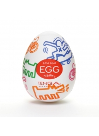 Мастурбатор-яйцо Keith Haring EGG STREET - Tenga - в Бийске купить с доставкой